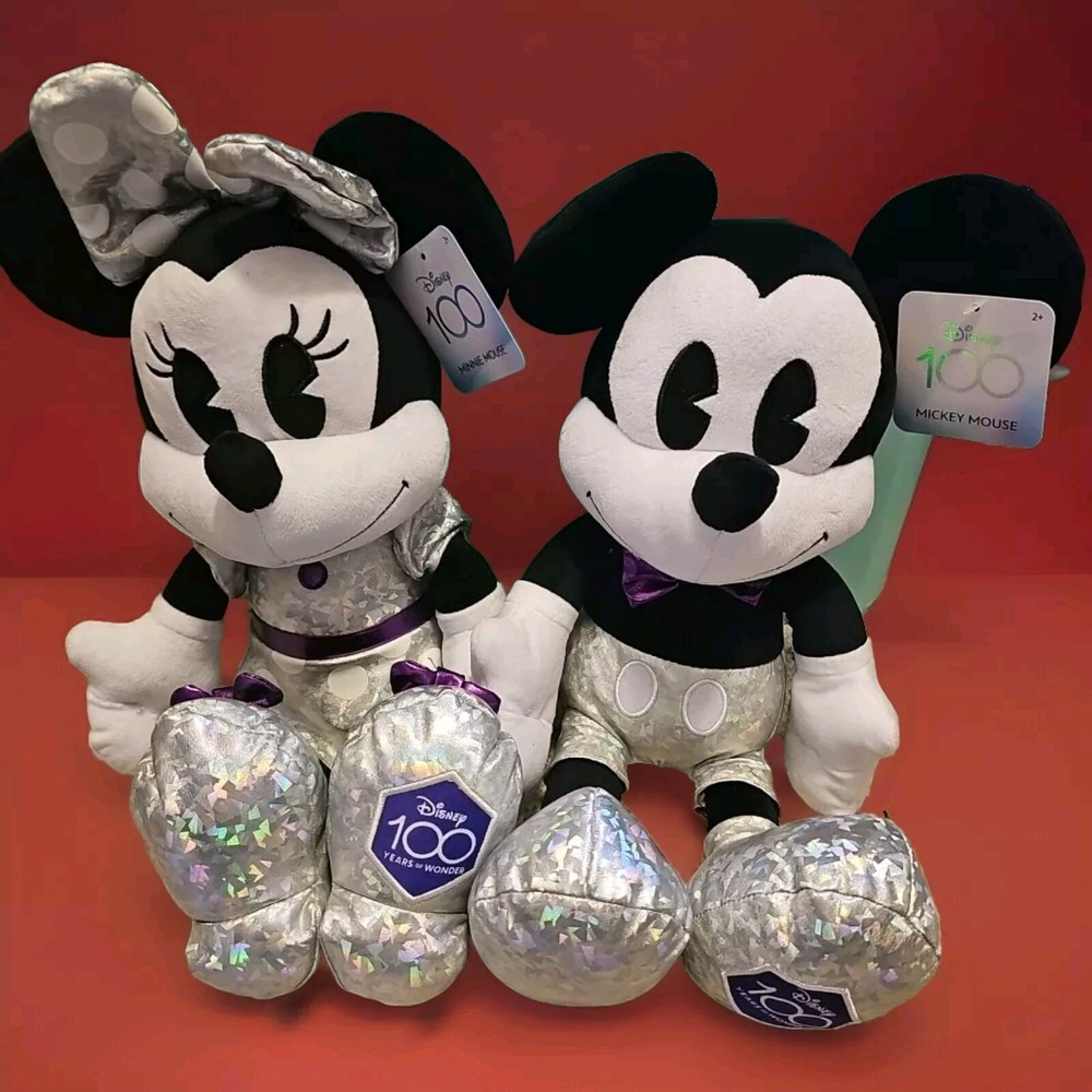 Disney Mickey And Minnie 100 Year Plush